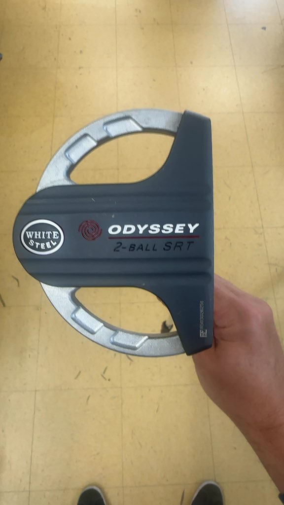 Odyssey White Steel 2-Ball SRT Golf Putter Used 35"