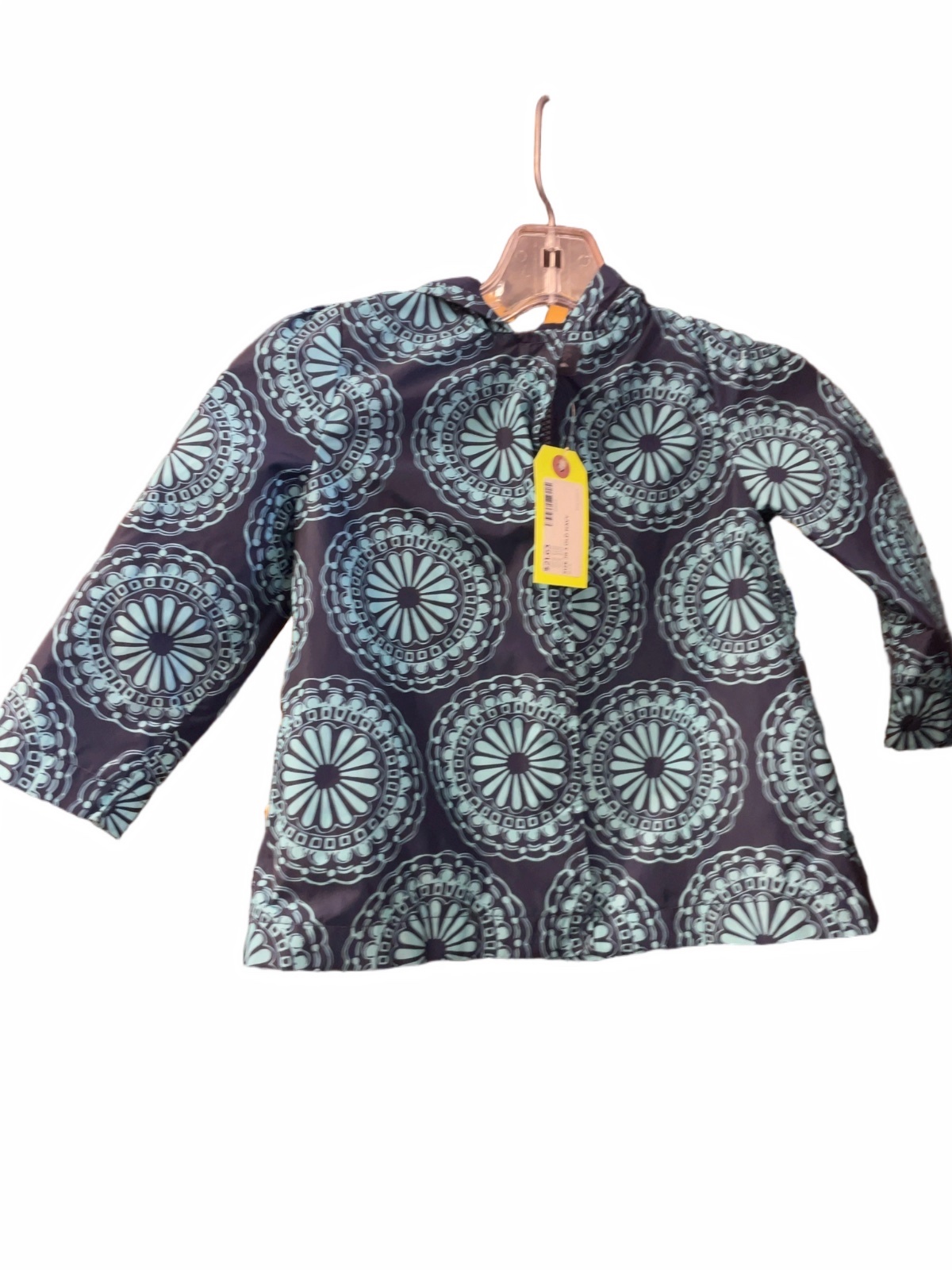 Old Navy Rain Jacket JR 3 Blue Patterned
