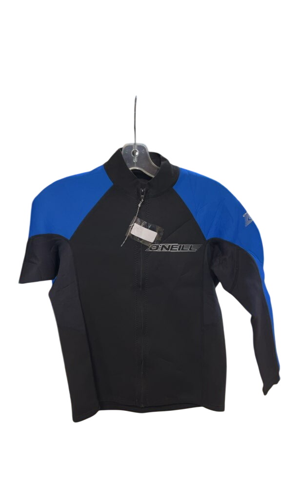 O'Neill Wetsuit Top Front Zip Long Sleeve Black/Blue Good Condition - image 1