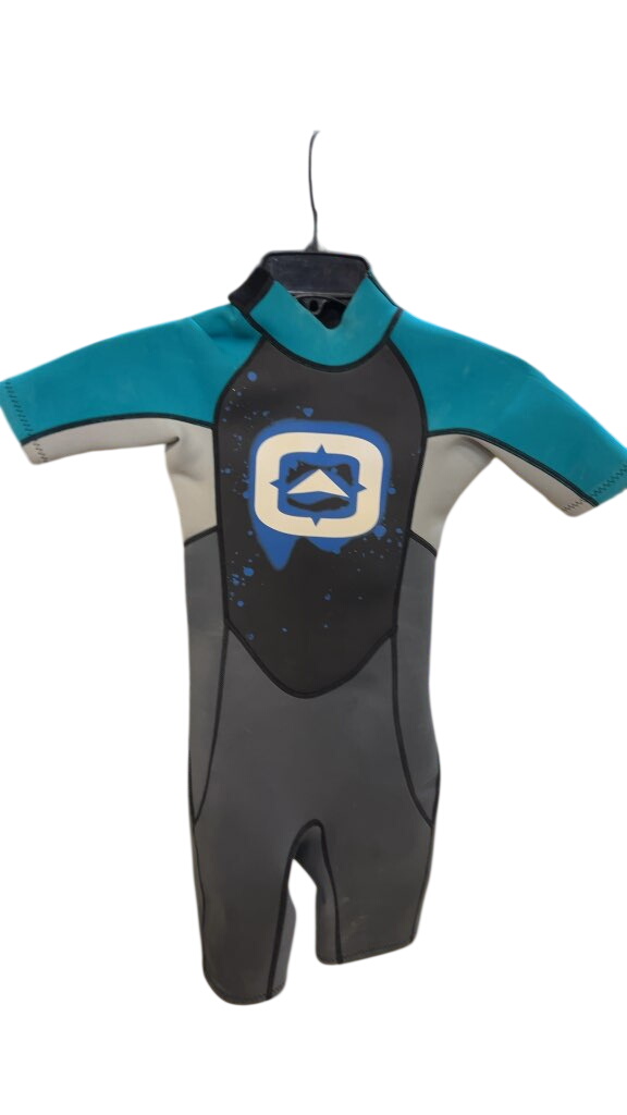 Outbound Junior Shorty Wetsuit Grey/Teal Size 8 - image 1