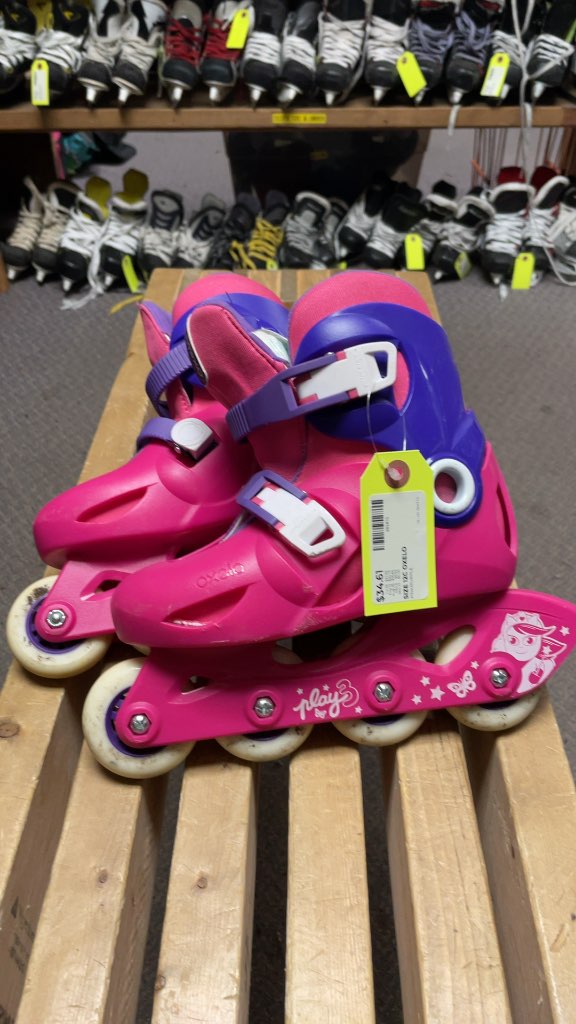 Oxelo Play 3 Kids' Inline Skates - Size 12C - Pink/Purple