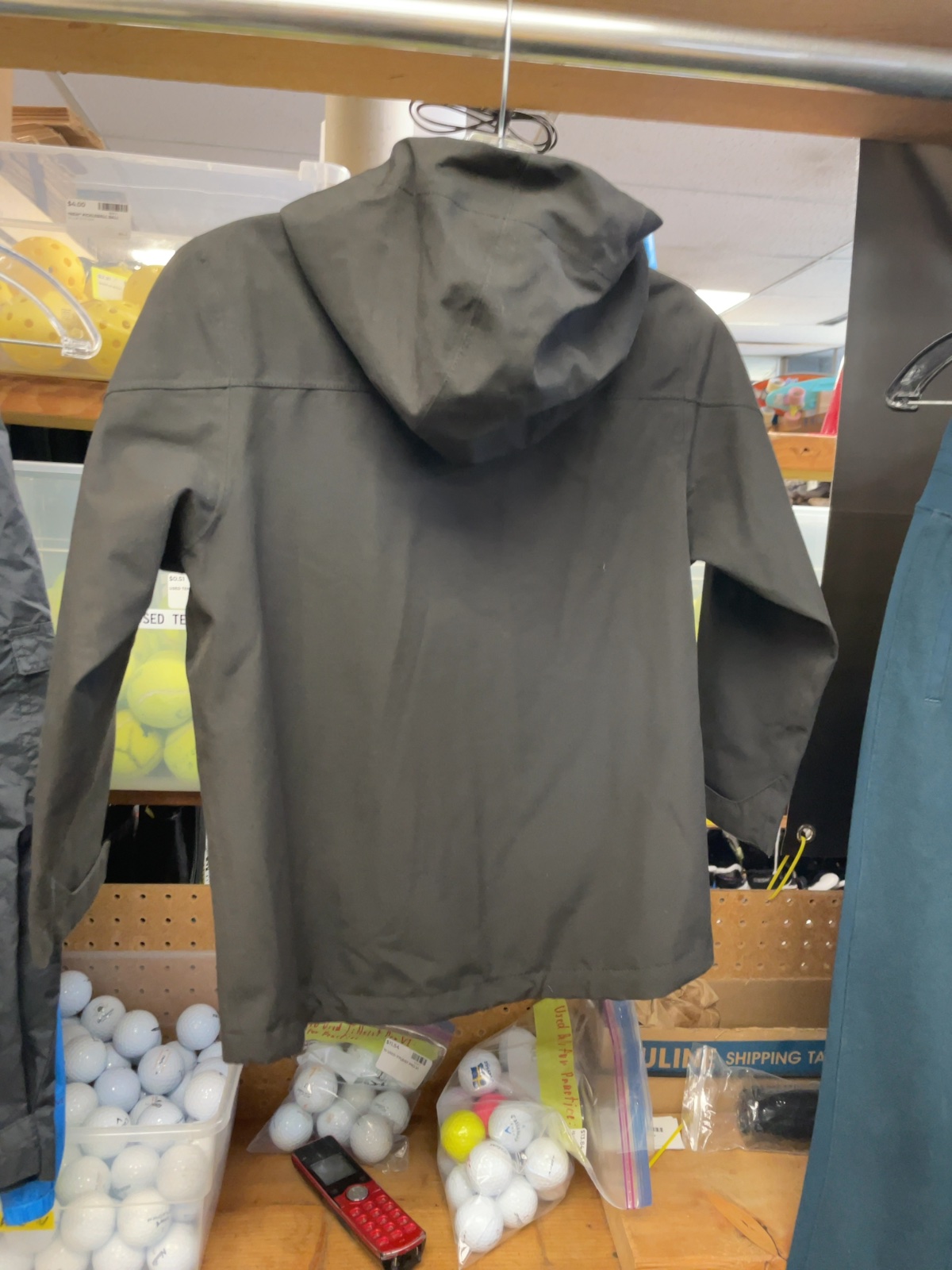 Patagonia Junior Rain Jacket - Black - Size 5/6