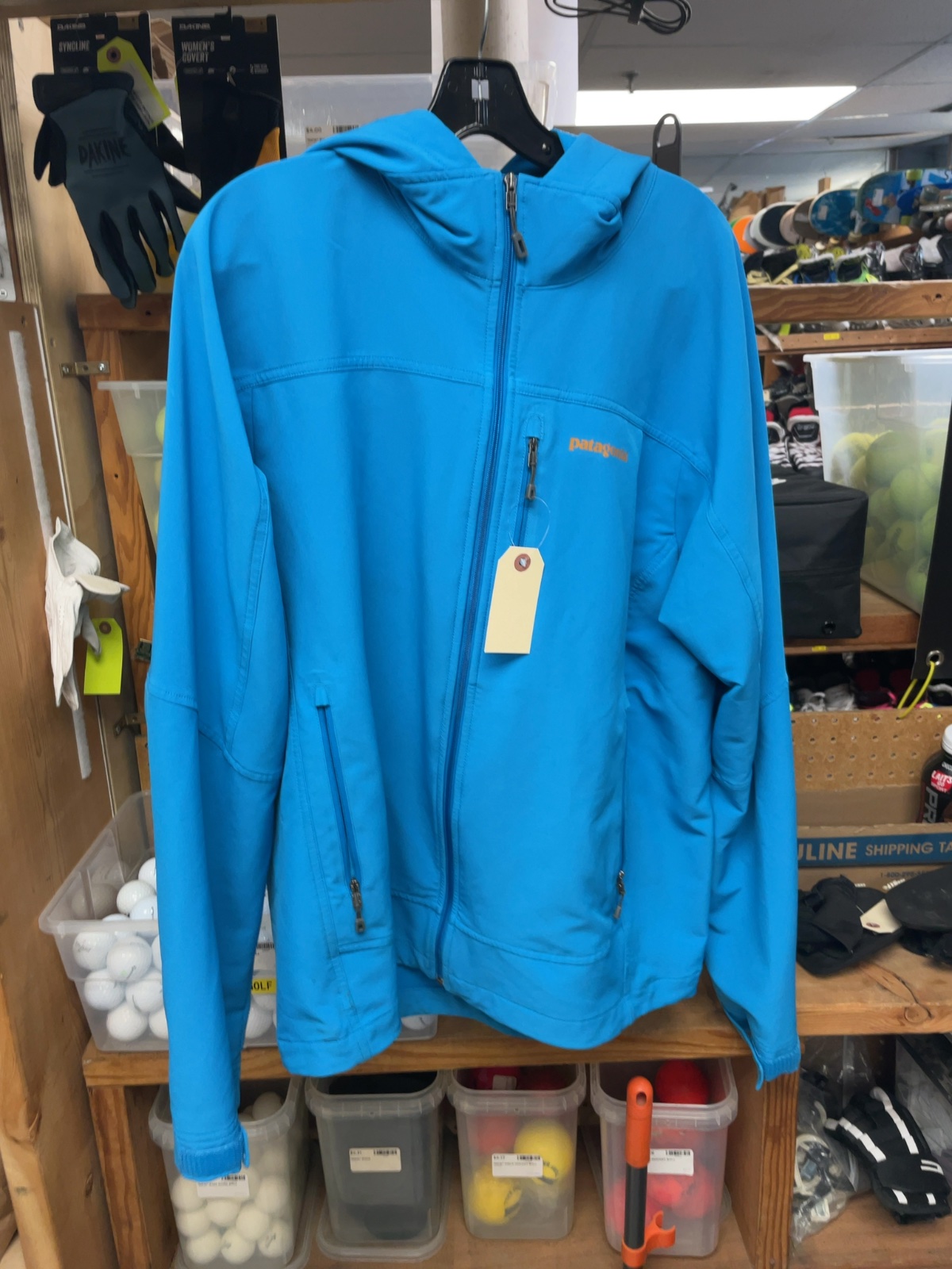 Patagonia Softshell Hooded Jacket Men's L Blue