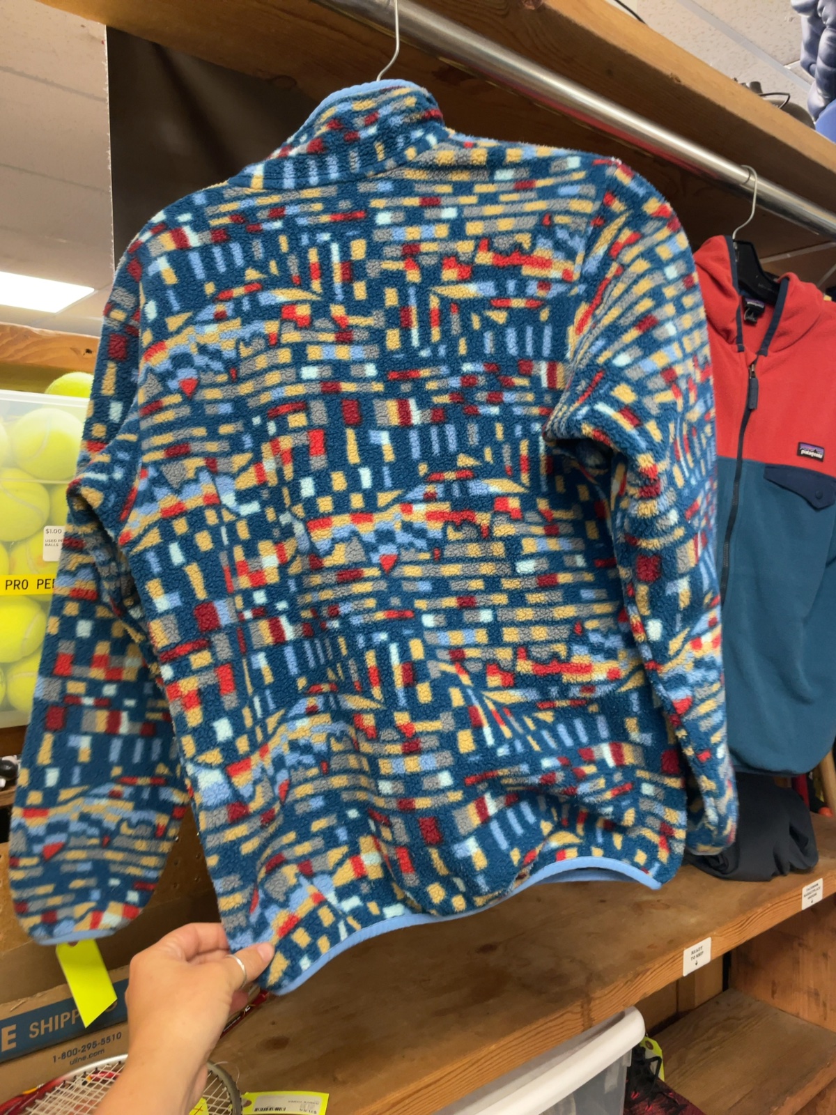 Patagonia Synchilla Snap-T Pullover Size JR 12 Multi-Color Geometric Pattern