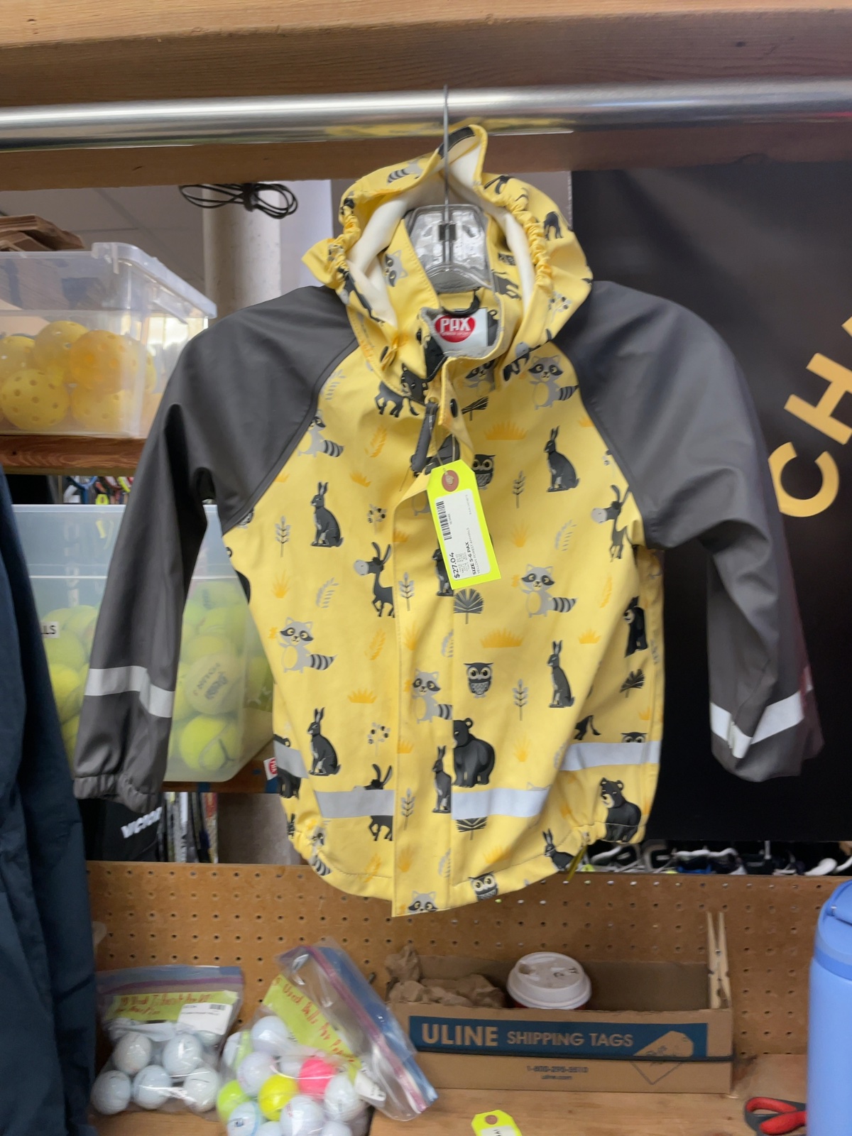 PAX Yellow Forest Animals Rain Jacket