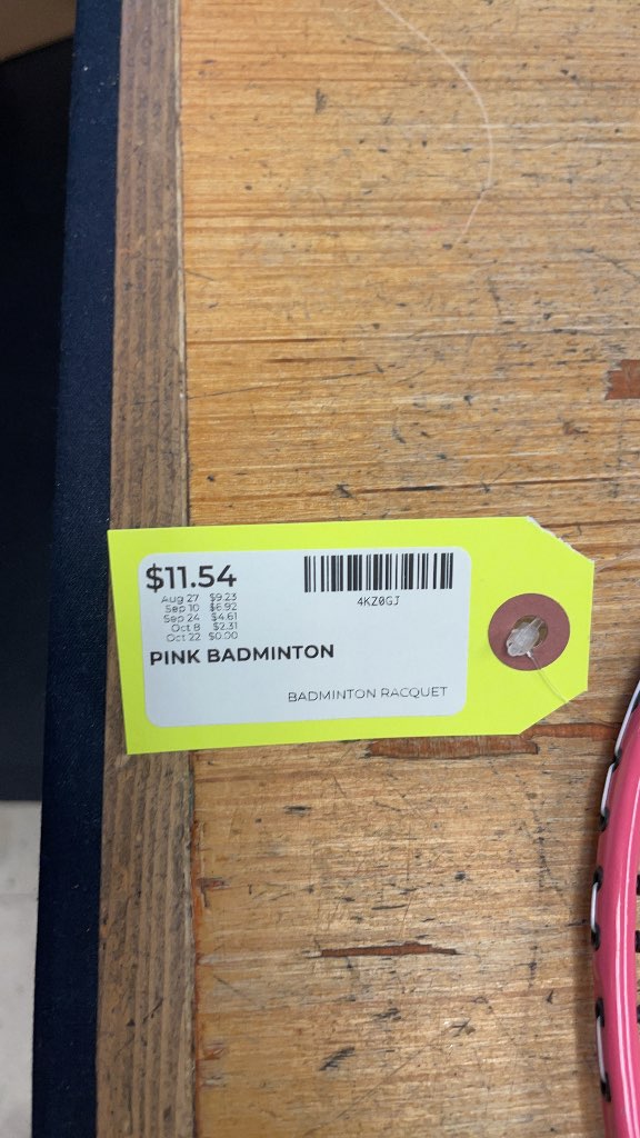 Pink Badminton Racquet
