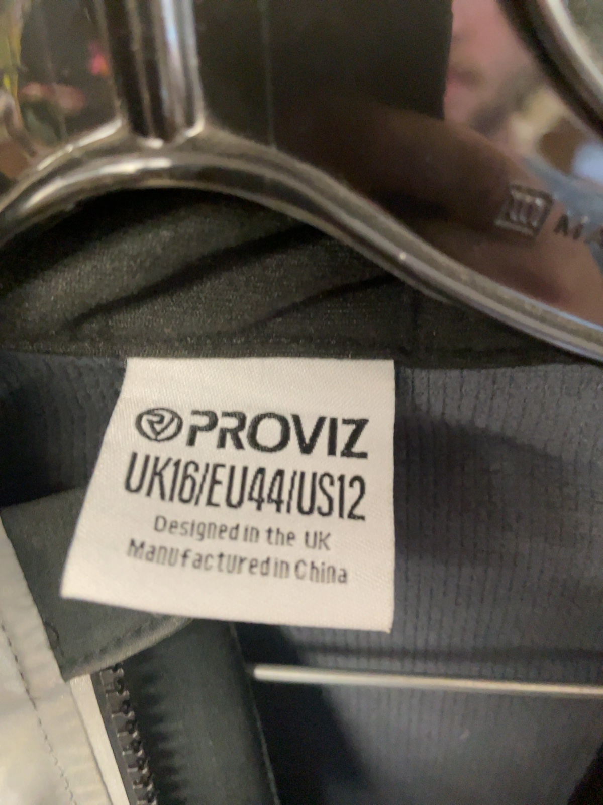 Proviz Reflective Insulated Cycling Jacket US12 Silver