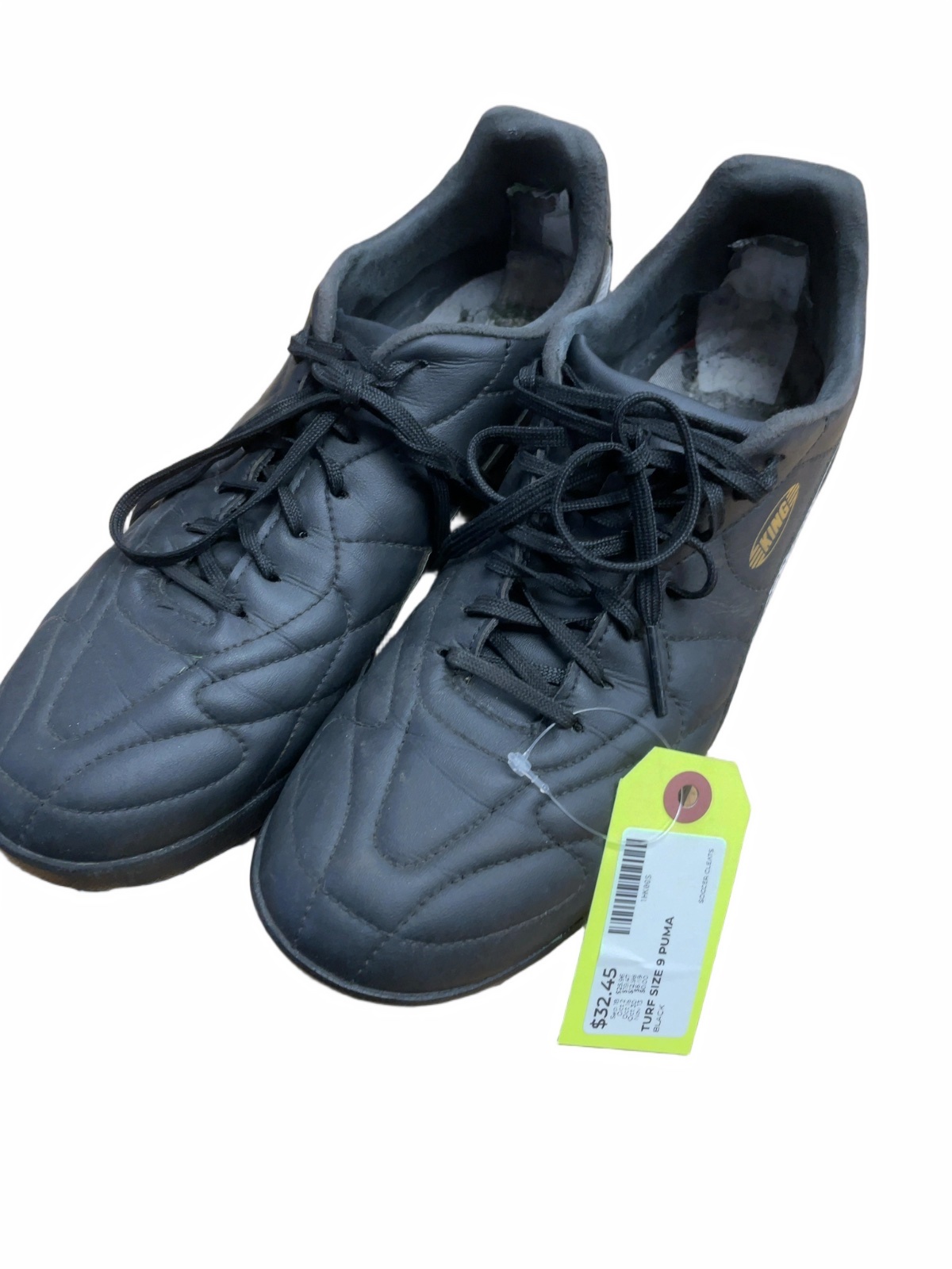 Puma King Top TF Size 10.5 US Black Turf Soccer Cleats - image 1