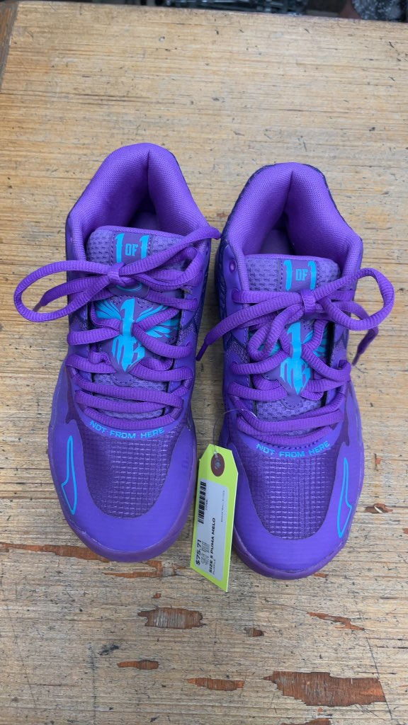 Puma MB.01 Melo Purple Basketball Shoes Size 5