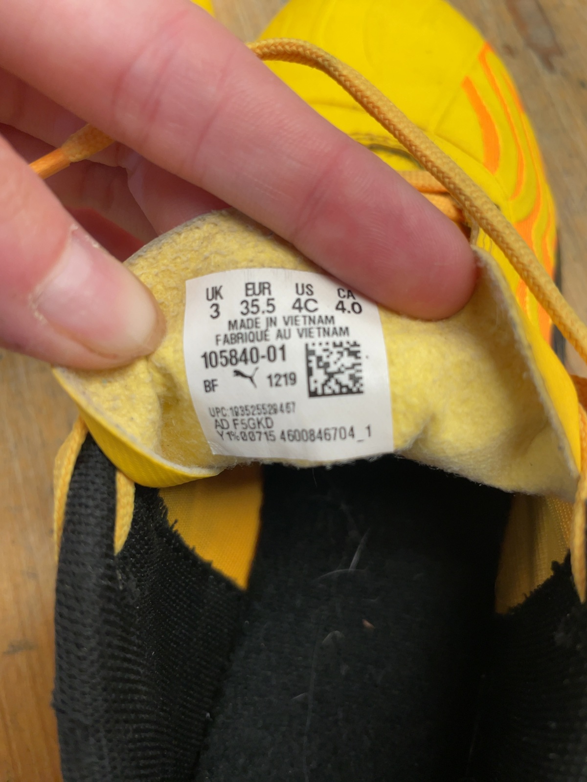 Puma One Size 4 Soccer Cleats