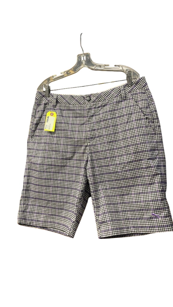 Puma Purple Plaid Golf Shorts - image 1