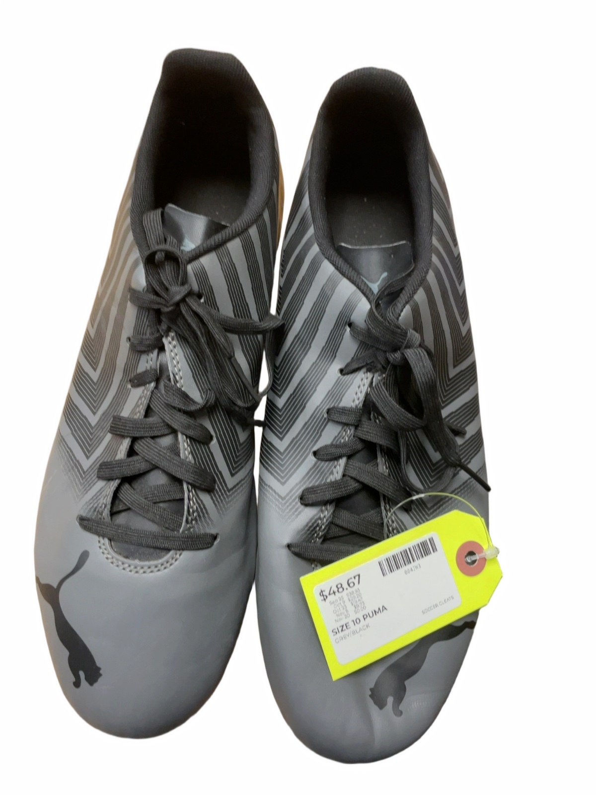 Puma Soccer Cleats Size 10 Grey/Black