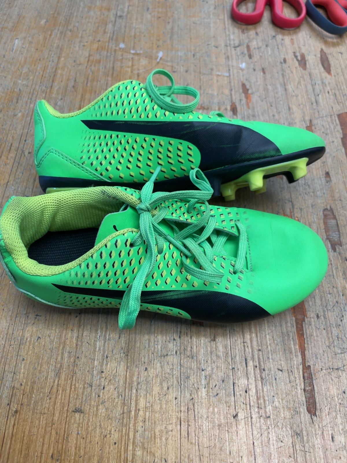 Puma Soccer Cleats Size 2C Green