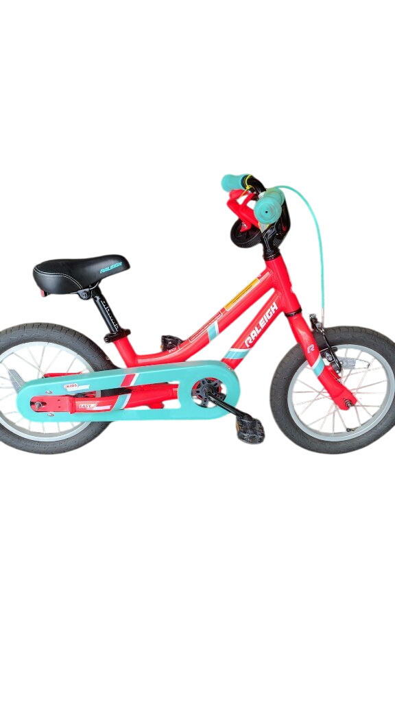 Raleigh 14" Kids Bike - Coral/Blue