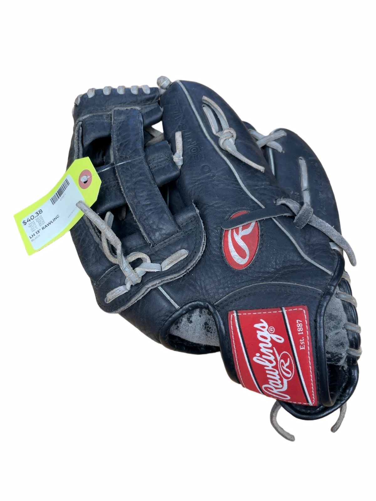 Rawlings 13" Left-Handed Baseball Glove - Black - image 1