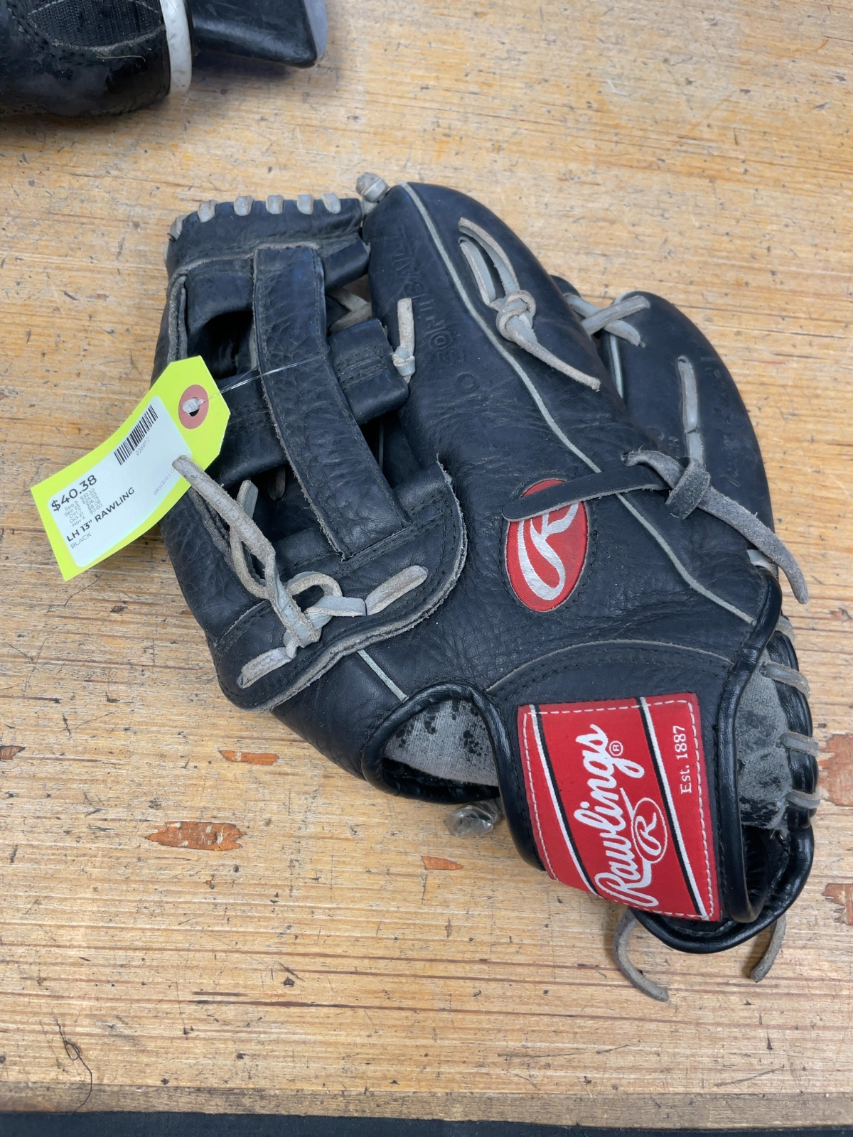 Rawlings 13" Left-Handed Baseball Glove - Black