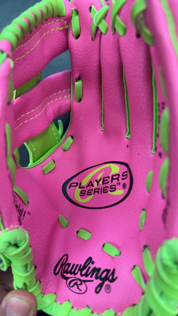 Rawlings Baseball Glove Players Series PL85 Pink/Green 8.5"