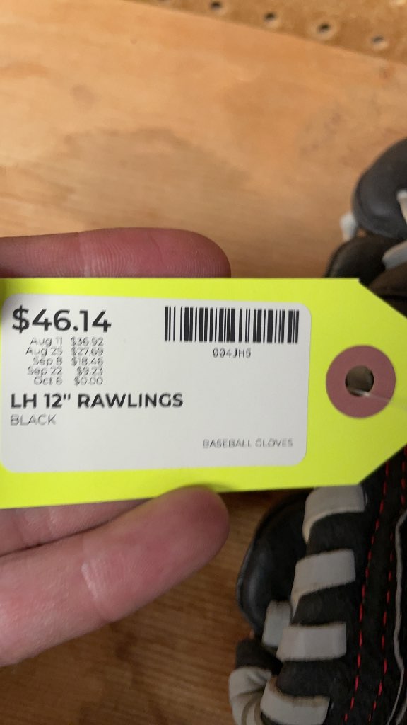 Rawlings PM1200BSS 12" Left Hand Baseball Glove