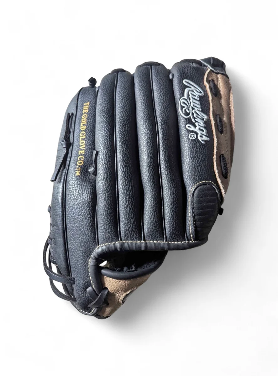 Rawlings PM120RB Leather Palm Baseball Glove - Black/Tan - 12" - Good Condition - image 2