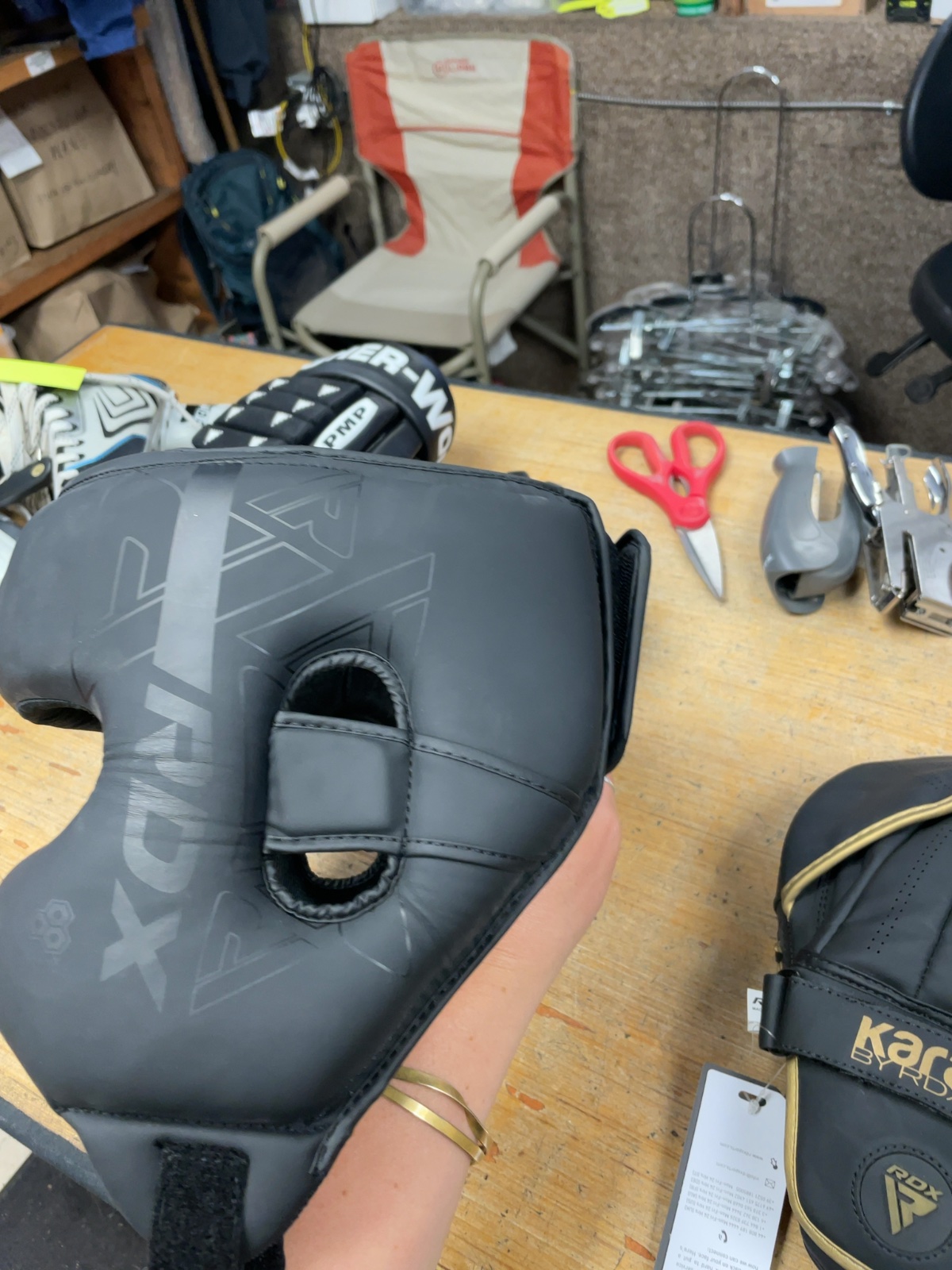 RDX Kara Boxing Pads and Helmet Set