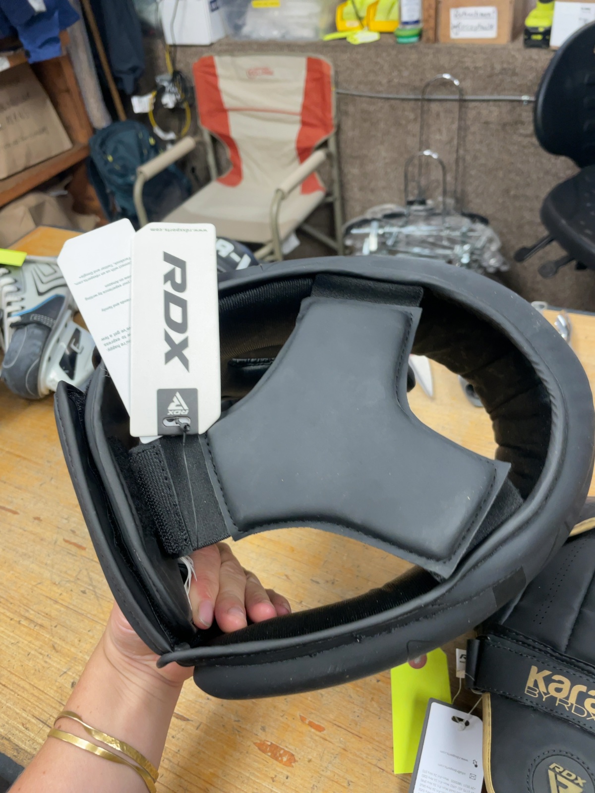 RDX Kara Boxing Pads and Helmet Set