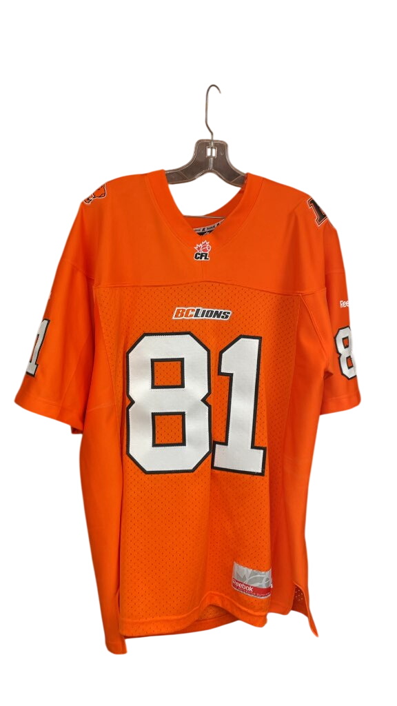 Reebok BC Lions Geroy Simon #81 CFL Jersey - Large