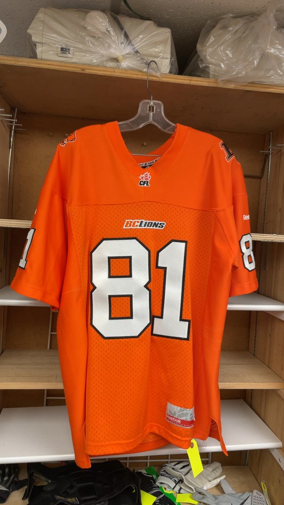 Reebok BC Lions Geroy Simon #81 CFL Jersey - Large
