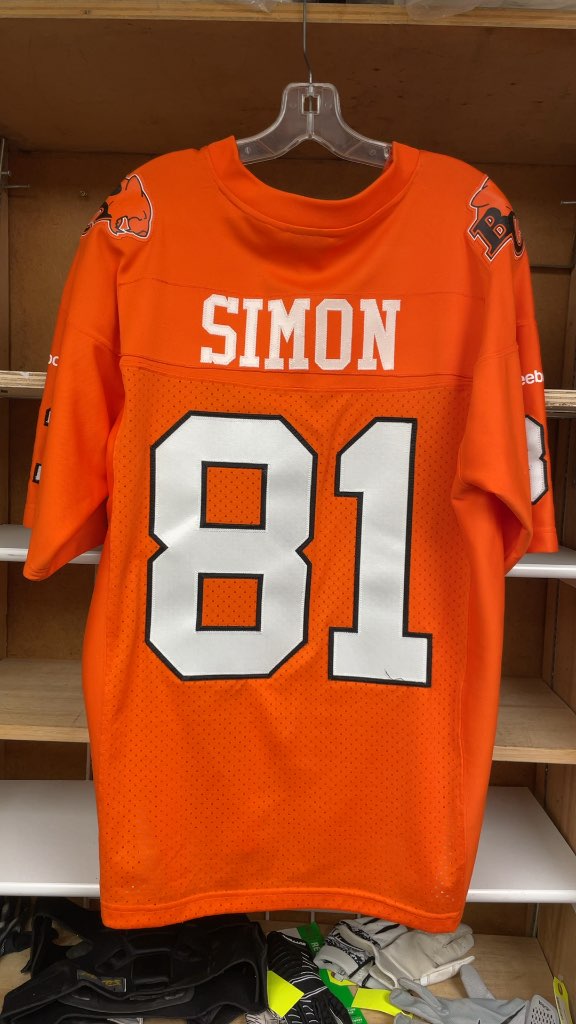 Reebok BC Lions Geroy Simon #81 CFL Jersey - Large