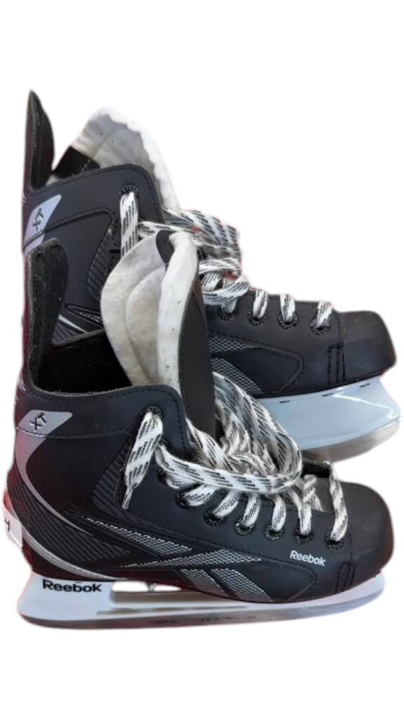 Reebok Hockey Skates XT Black/Silver Good Condition Size 4 - image 1