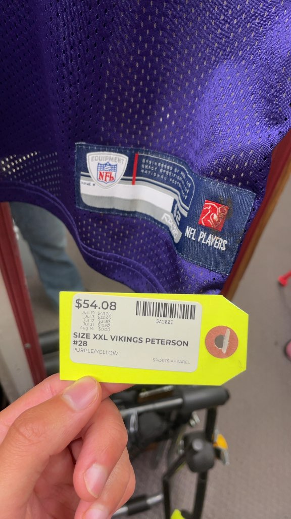 Reebok NFL Minnesota Vikings Adrian Peterson #28 Jersey