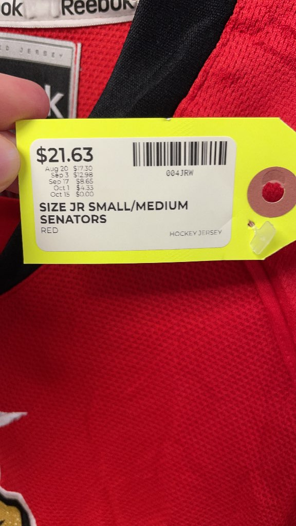 Reebok Ottawa Senators Junior Hockey Jersey