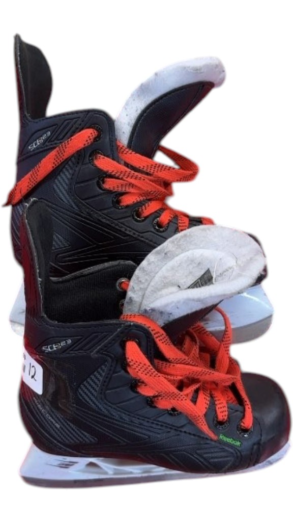 Reebok SC87-23 Hockey Skates Black/Orange Used Size 12 - image 1