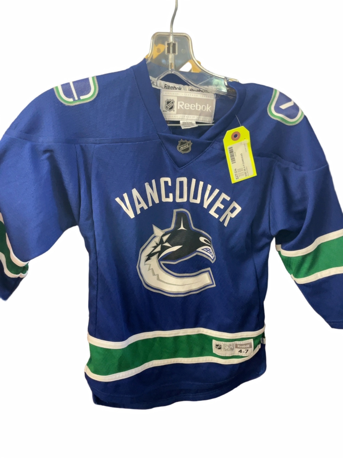 Reebok Vancouver Canucks Youth Child (4-7) Hockey Jersey - image 1