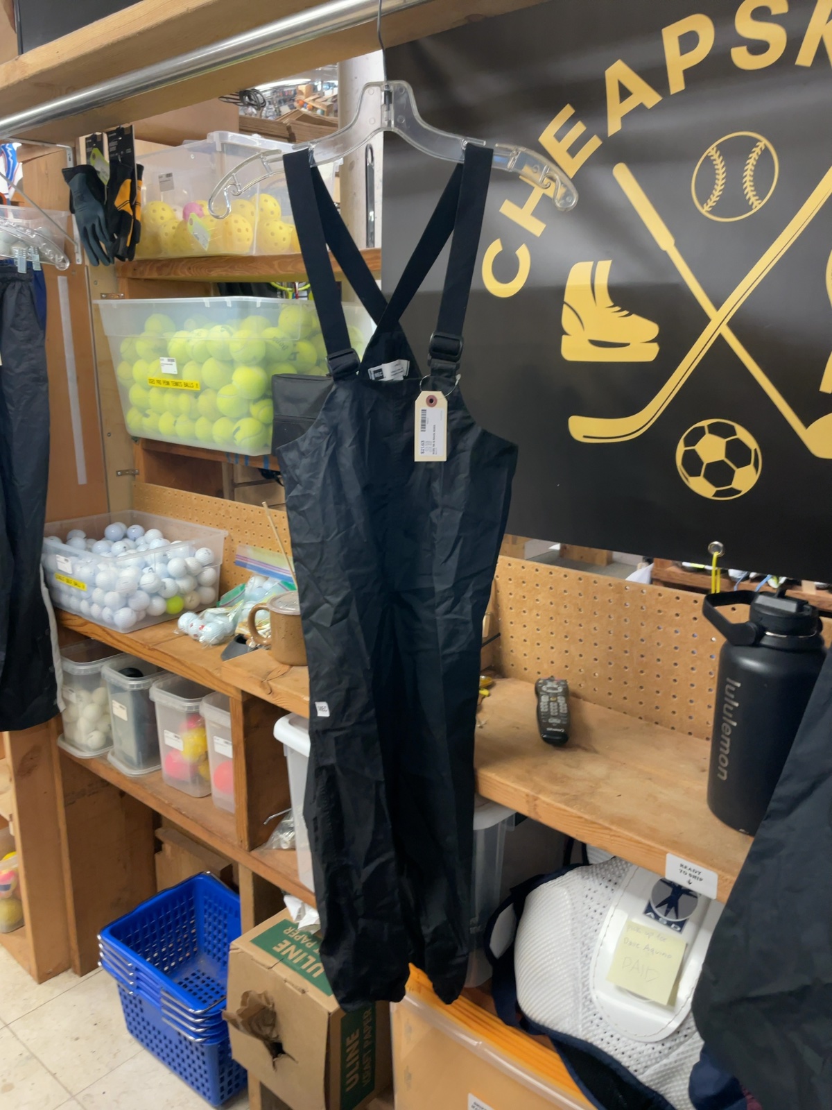 REI Rain Bibs JR 8 Black