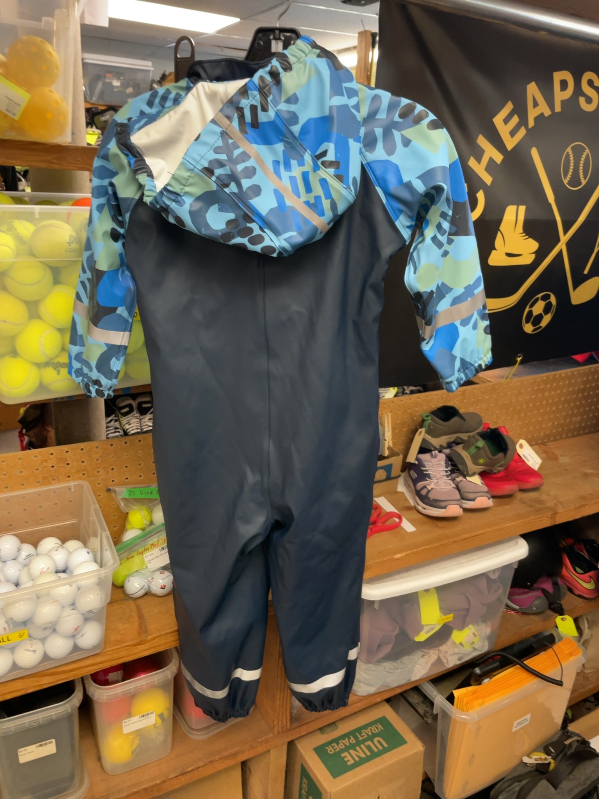 Reima Muddy Buddy Rain Suit 104 cm Blue Patterned