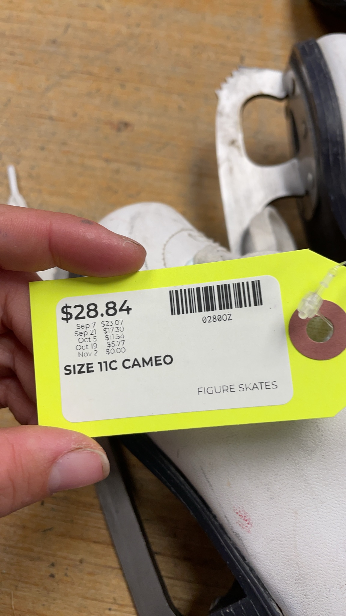 Riedell Cameo Figure Skates Size 11C White