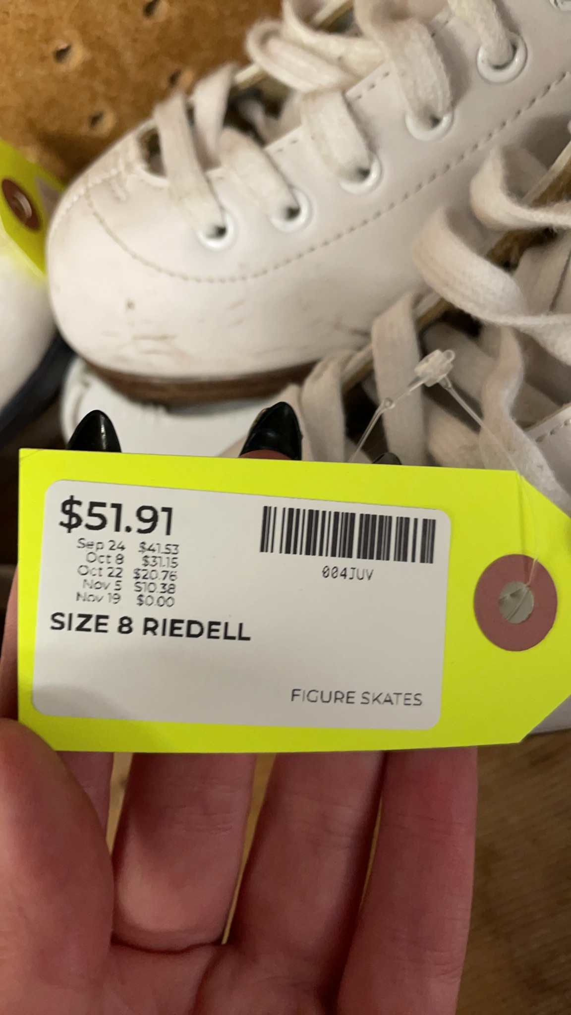 Riedell Figure Skates Size 8 White