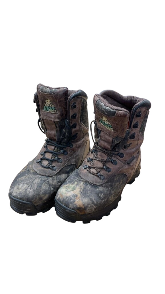 Rocky 1000 Gram Thinsulate Camo Hunting Boots - Size 10 Wide