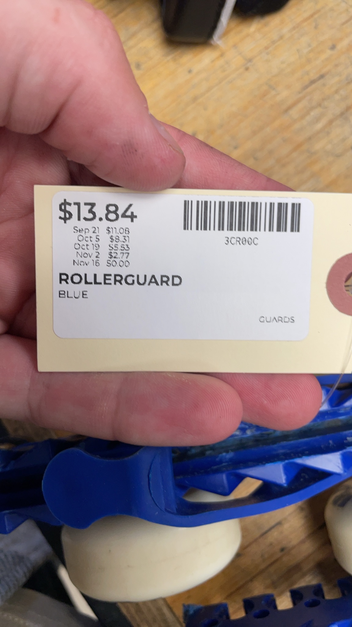 Rollergard Blue Wheeled Skate Guards