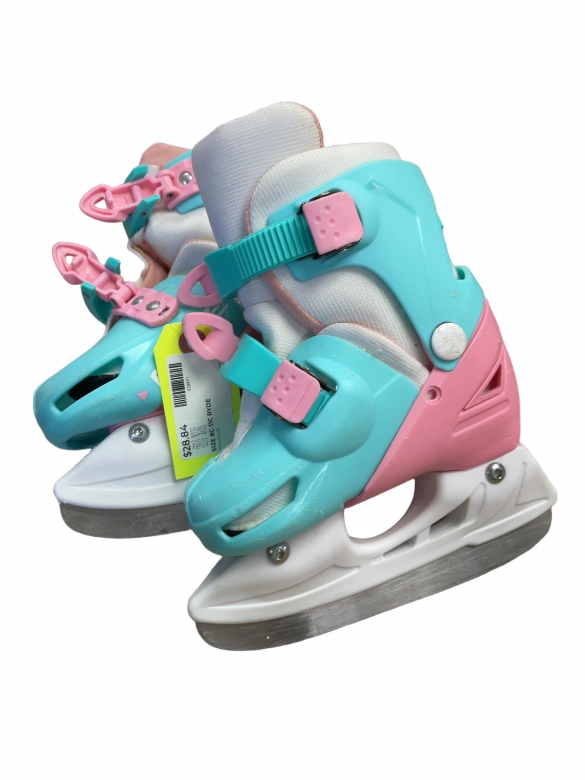 Ryde Kids' Adjustable Ice Skates - Pink/Blue - Size 8C-11C - image 1