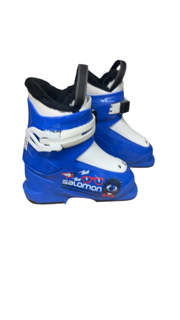 Salomon Kids Ski Boots Blue/White Good Condition Size 15/16 - image 1