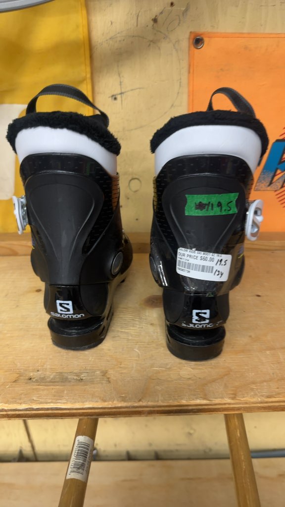 Salomon Kids Ski Boots Team Black Used Size 19.5
