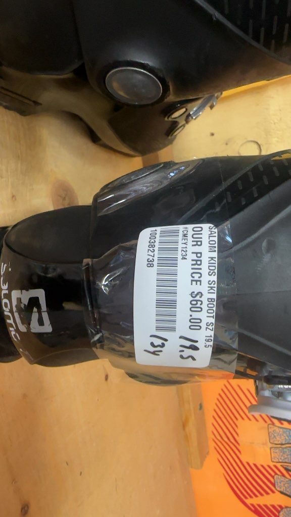 Salomon Kids Ski Boots Team Black Used Size 19.5