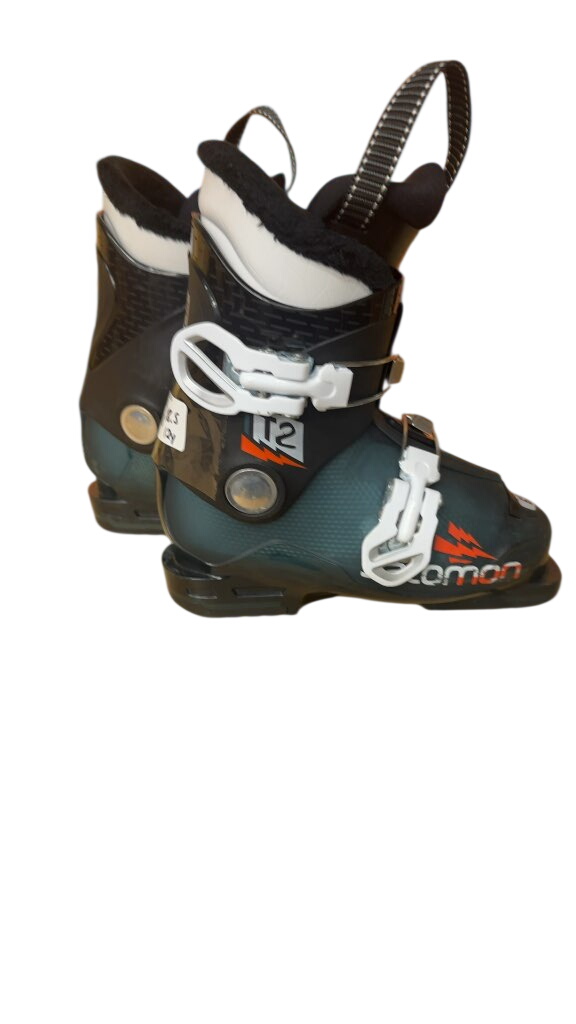 Salomon Kids T2 Ski Boots Blue/Black Used Size 18.5 - image 1