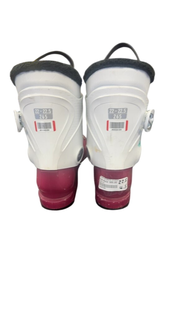 Salomon Ski Boots Pink/White Used Size 22.5 - image 1