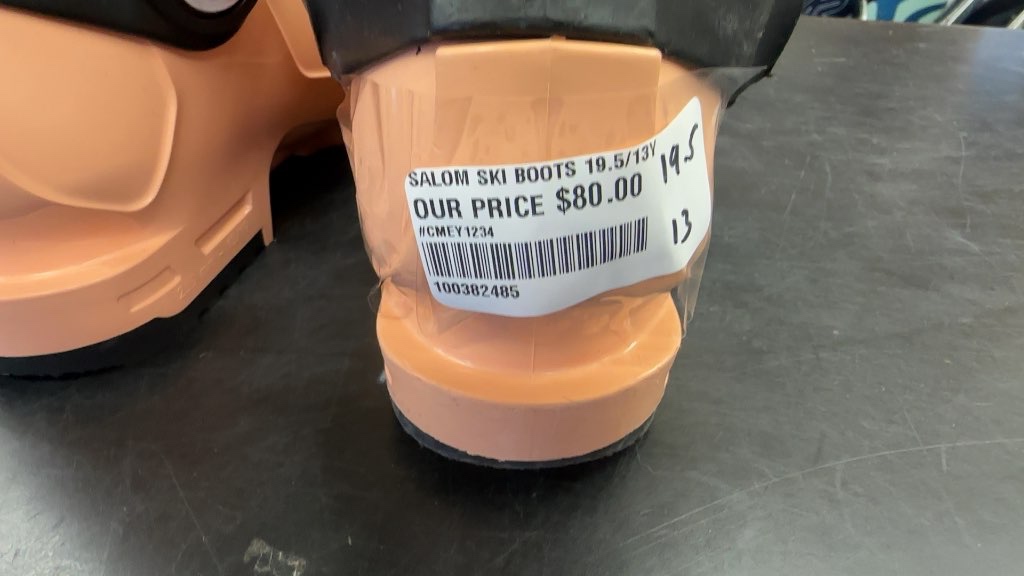 Salomon Ski Boots T2 Peach/Black Used Size 19.5