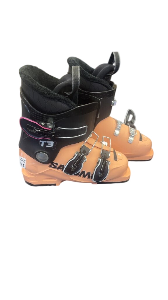 Salomon T3 Junior Ski Boots Orange/Black Good Condition Size 22.5 - image 1
