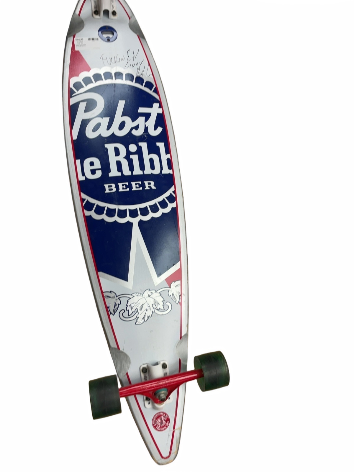 Santa Cruz Pabst Blue Ribbon Pintail Longboard Skateboard - image 1
