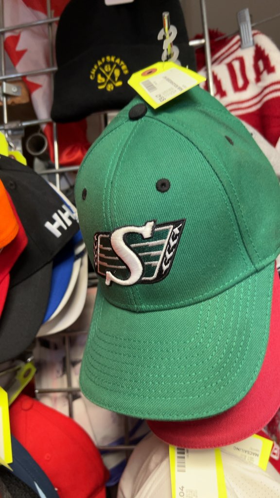 Saskatchewan Roughriders Baseball Cap Logo Green Good Condition One Size