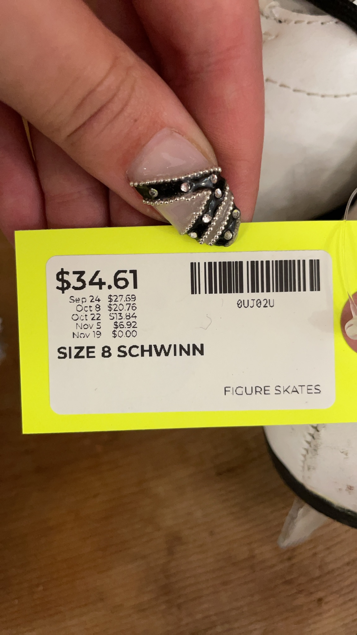 Schwinn Figure Skates Size 8 White